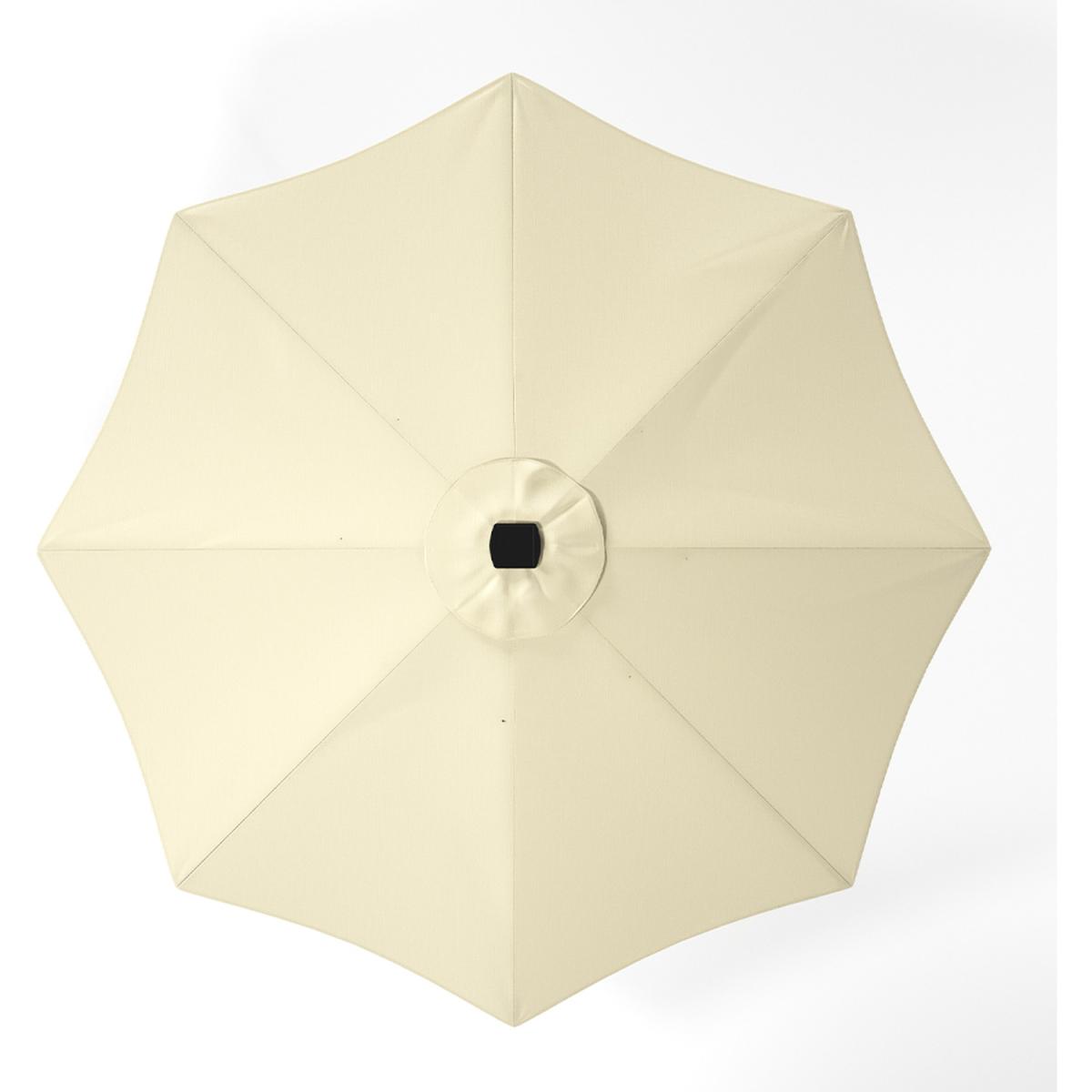 LED Strips Garden Parasol With Round Base - Beige – image 3