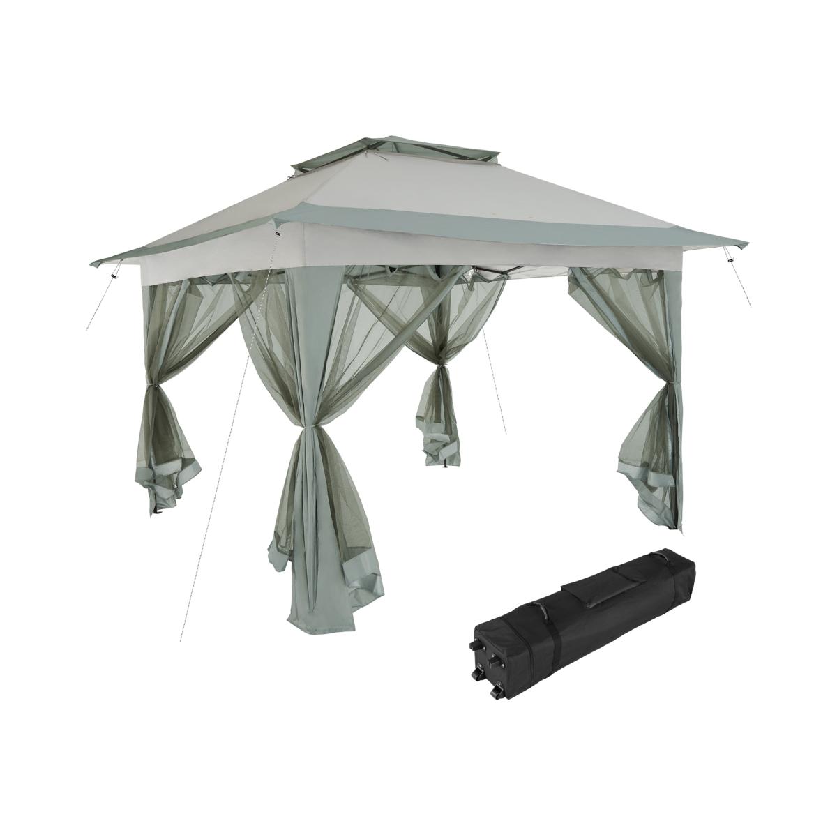 Marquee Carabobo Ventilated Roof Mosquito Nets 3.64X3.64X2.94M - Light Grey/Dark Grey