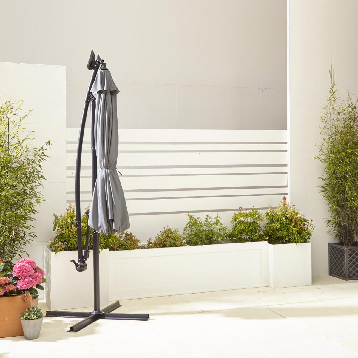 Neo 3M Freestanding Parasol with Led Lights - Grey – image 6