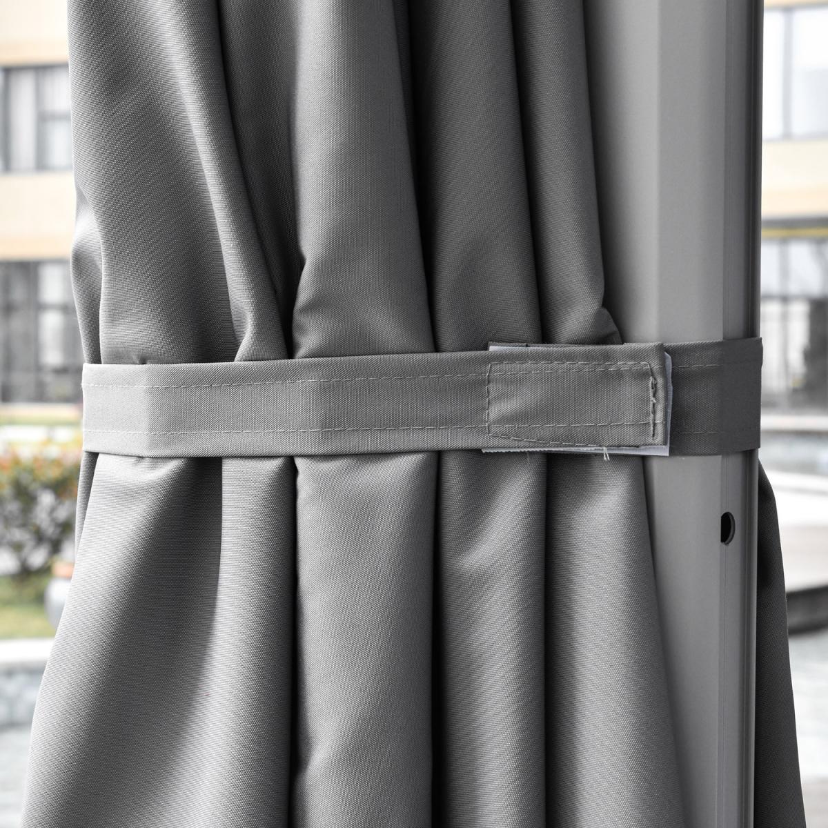 3 x 3(m) Cantilever Roma Parasol - Light Grey – image 13
