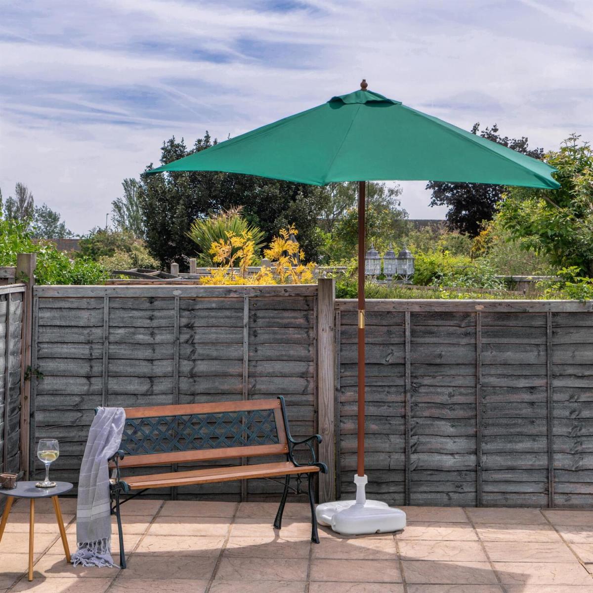 Refillable Plastic Garden Parasol Base - White – image 4