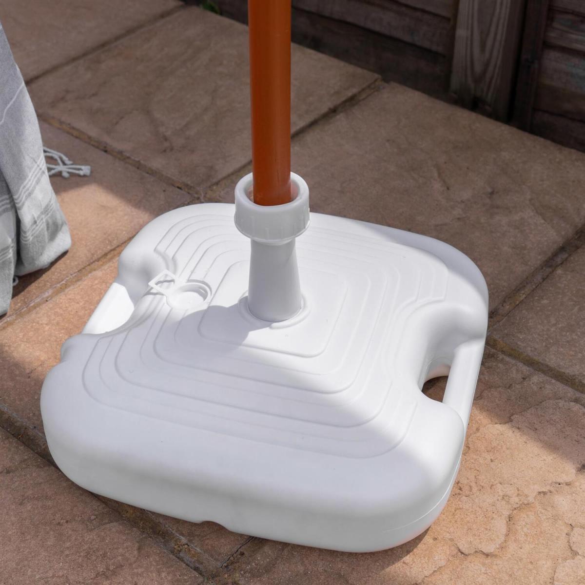Refillable Plastic Garden Parasol Base - White – image 5