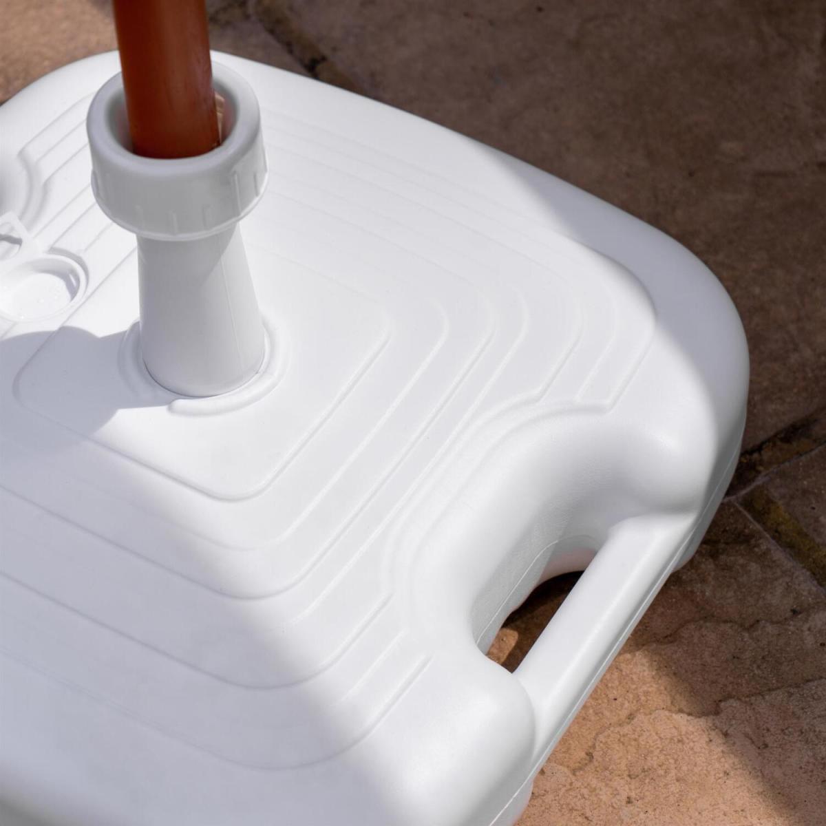 Refillable Plastic Garden Parasol Base - White – image 6