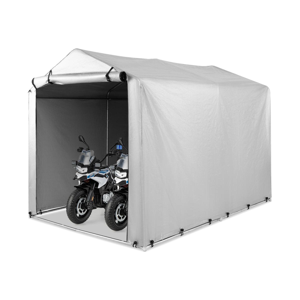 Outdoor Storage Shed Garage Shelter for Bikes - Silver
