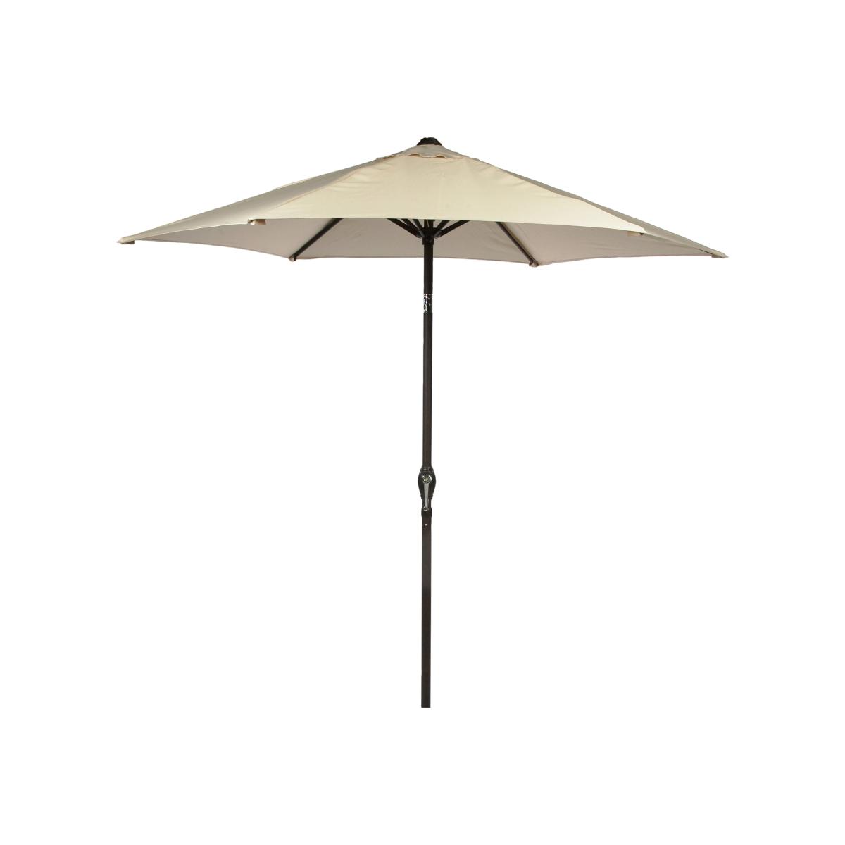 Bracken Outdoors Ecru 2.5m Crank and Tilt Round Garden Parasol Graphite pole - Round