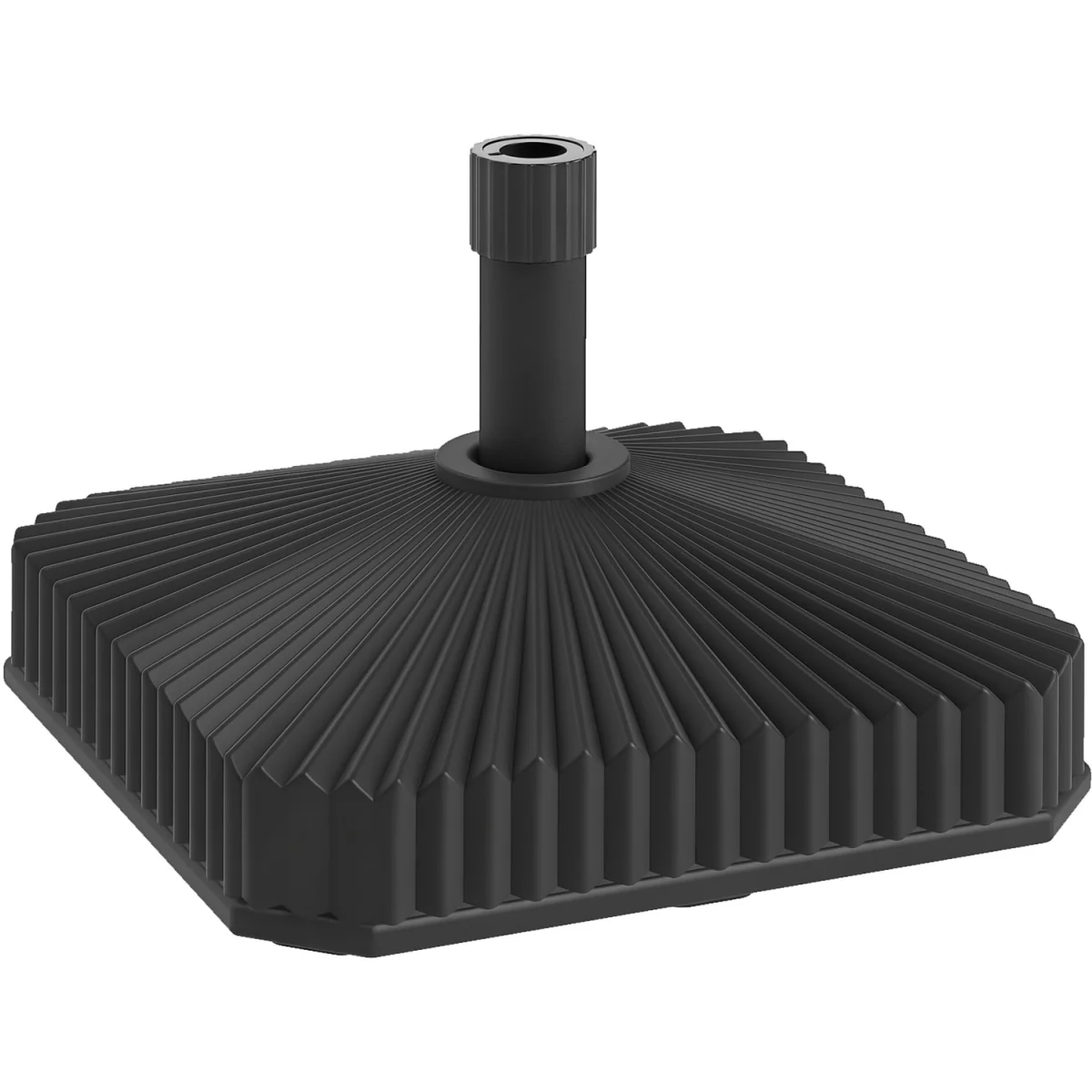 Outsunny Patio Parasol Base Umbrella Stand Sand,Water Filled - Black – image 9