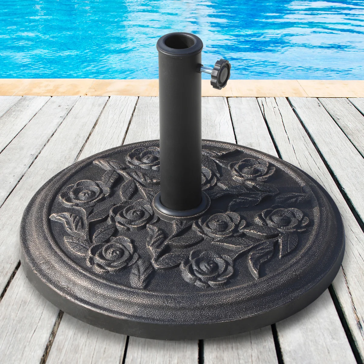 Outsunny 9kg Garden Parasol Base 01-0901 - Bronze Tone – image 1
