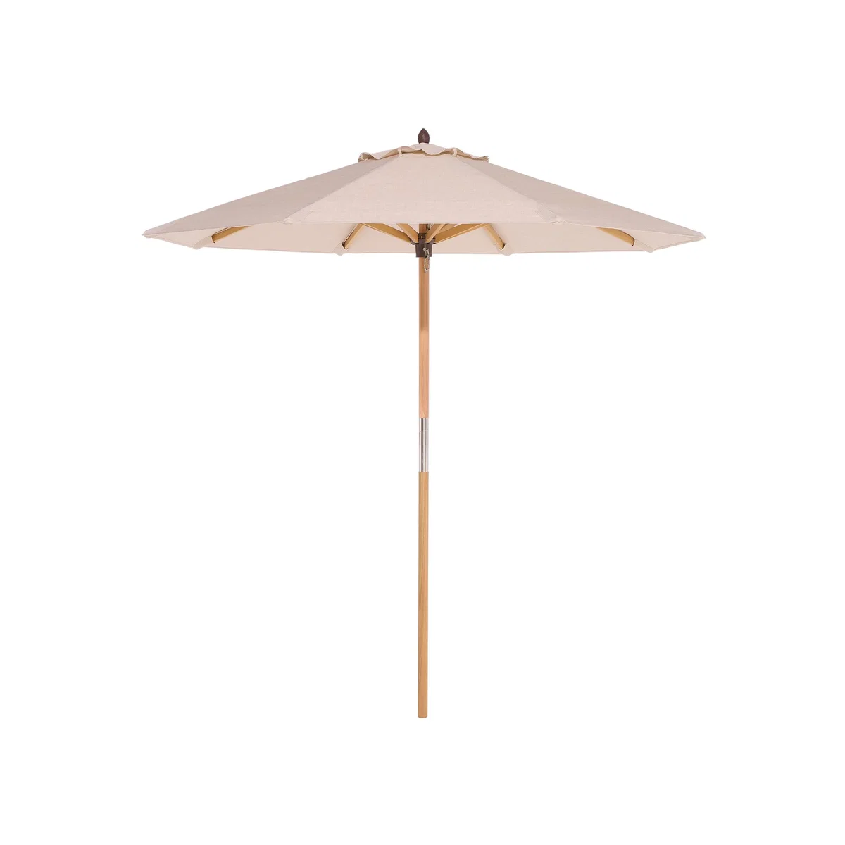 Rowlinson Ashdown Wooden Parasol - Natural / 197cm