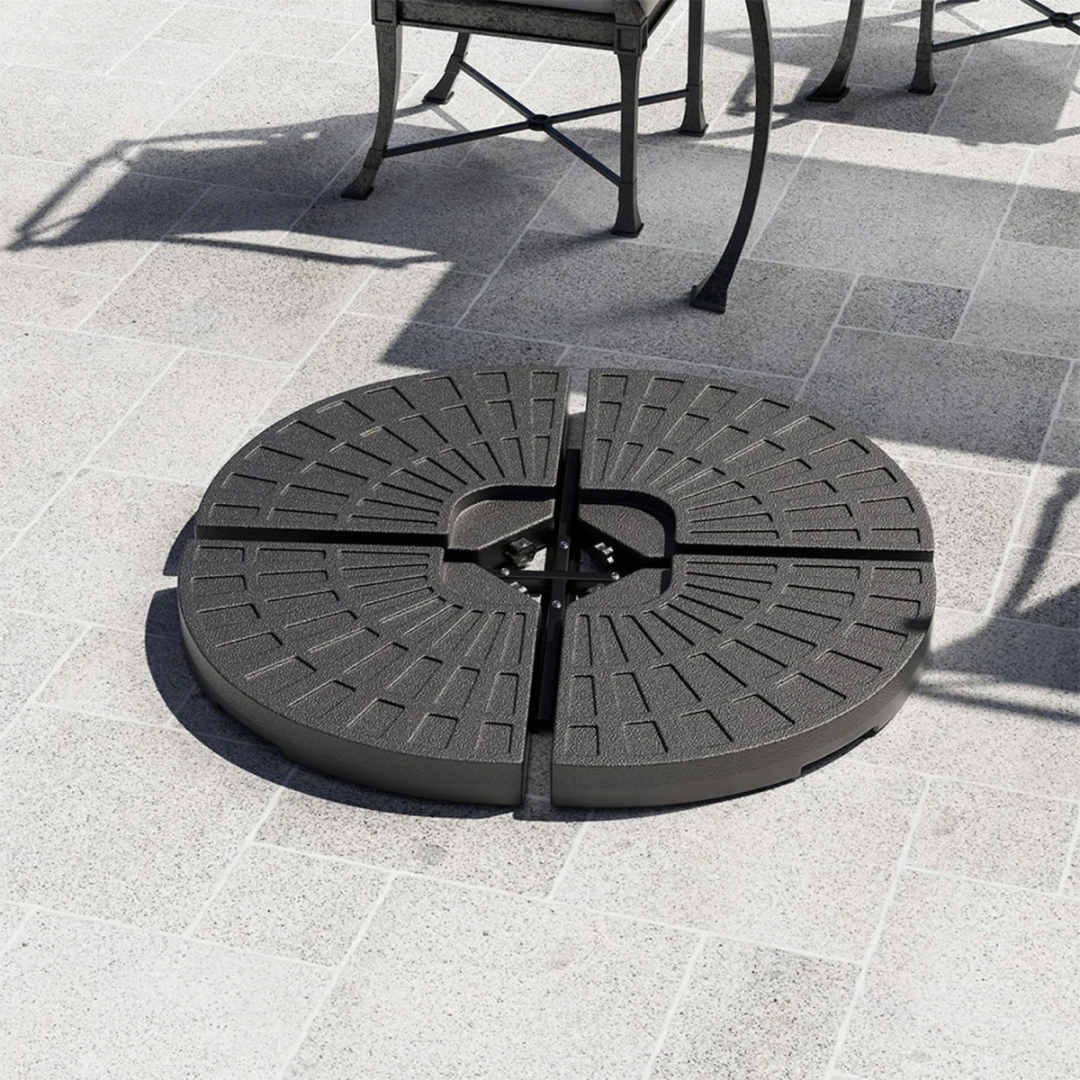 Water or Sand Filled Garden Parasol Base - Black – image 2