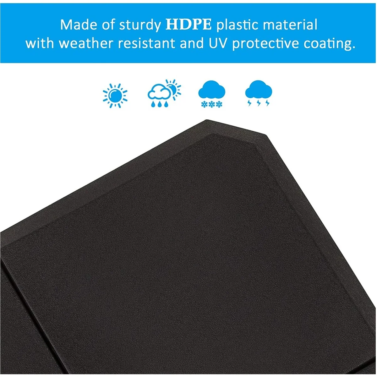 Square Portable Sand or Water Fillable Parasol Base - Black – image 8