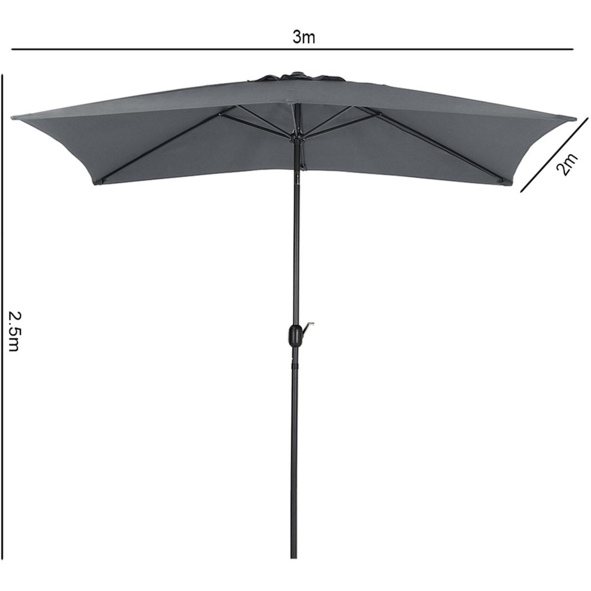 3M Rectangular Traditional Parasol - Black – image 29