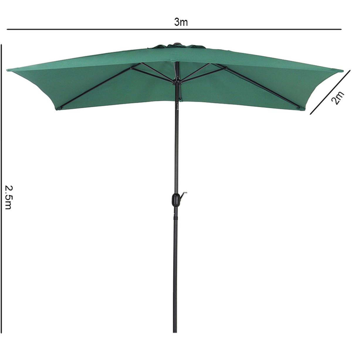 3M Rectangular Traditional Parasol - Black – image 10