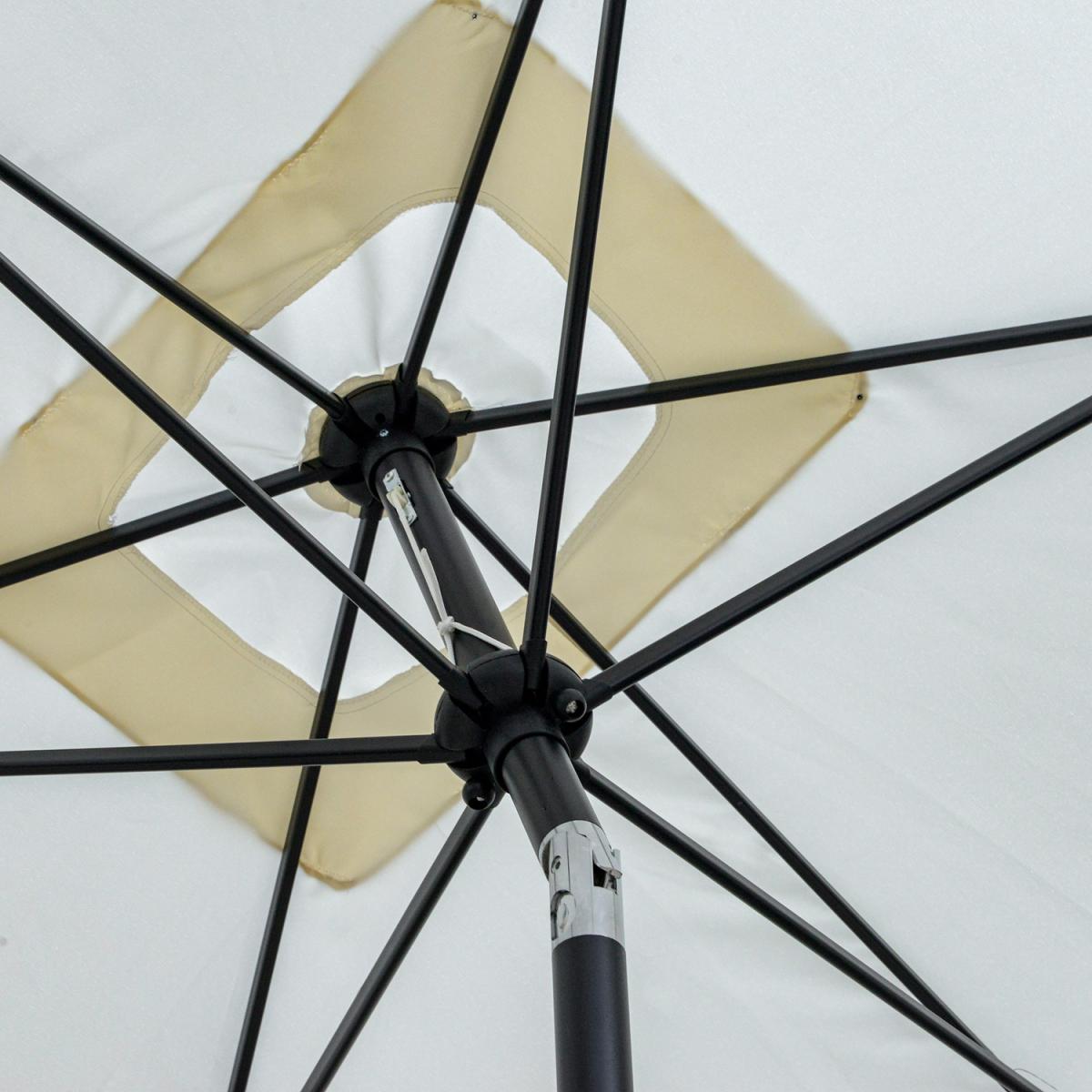 2 x 3m Rectangular Market Umbrella Patio - Cream White – image 8