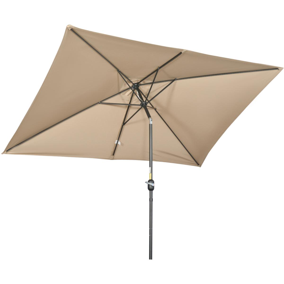 3x2m Patio Umbrella Canopy With Tilt Crank - Green – image 15