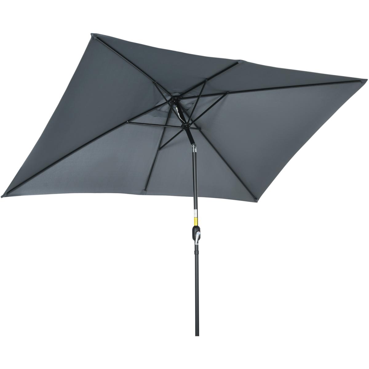 3x2m Patio Umbrella Canopy With Tilt Crank - Green – image 21