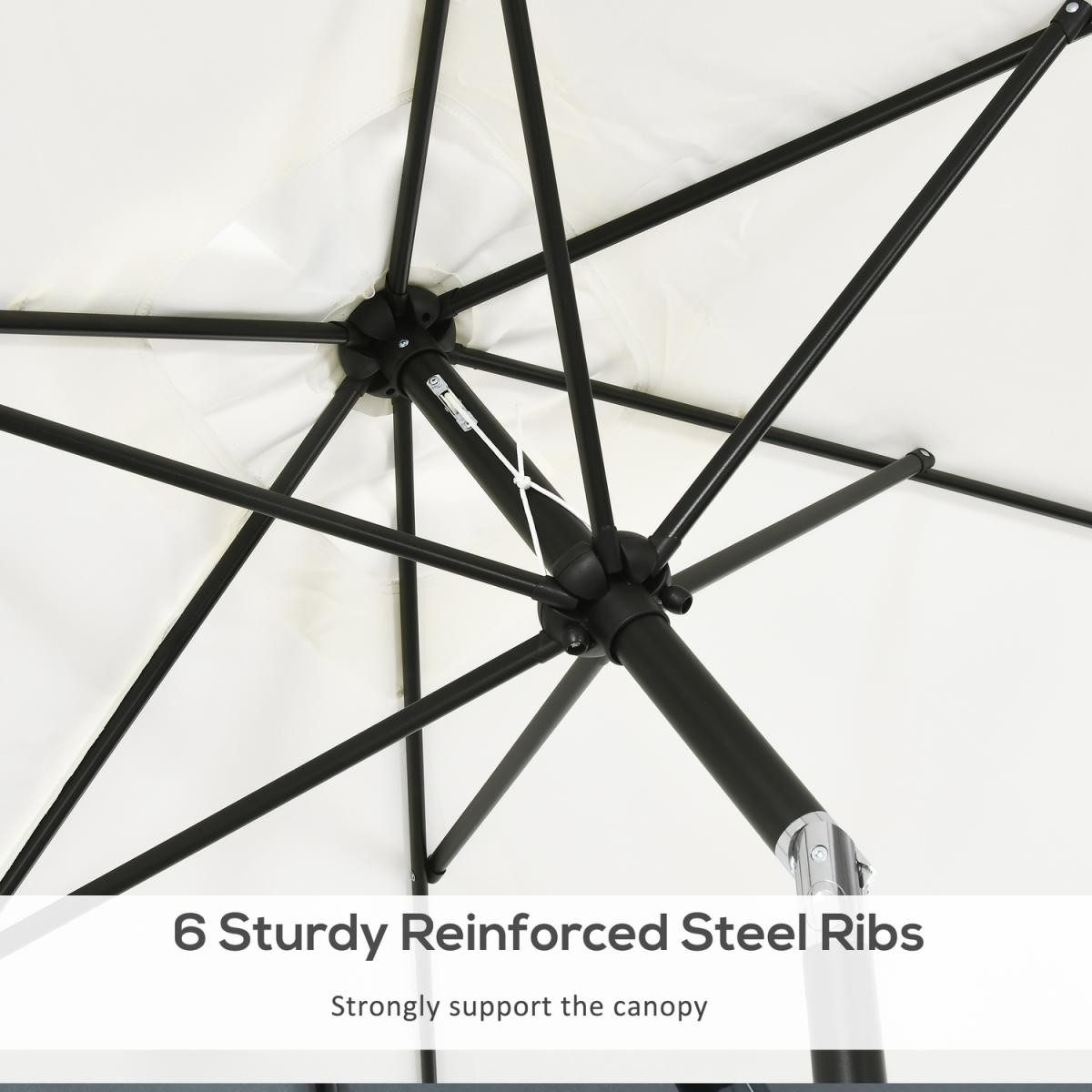 3x2m Patio Umbrella Canopy With Tilt Crank - Green – image 33