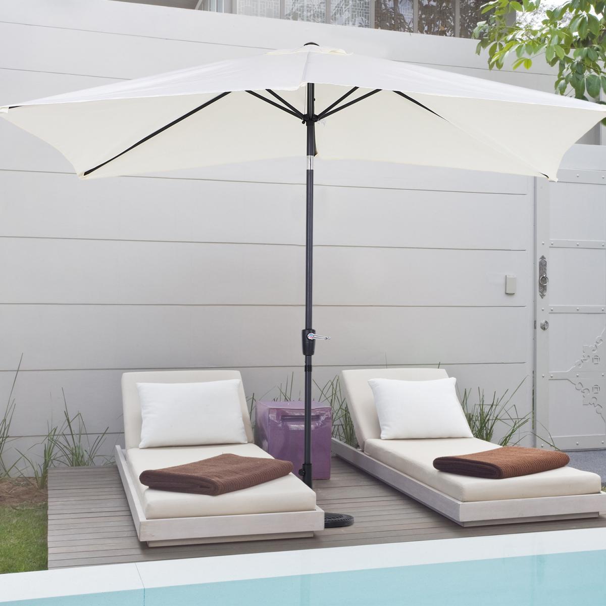 3x2m Patio Umbrella Canopy With Tilt Crank - Green – image 41