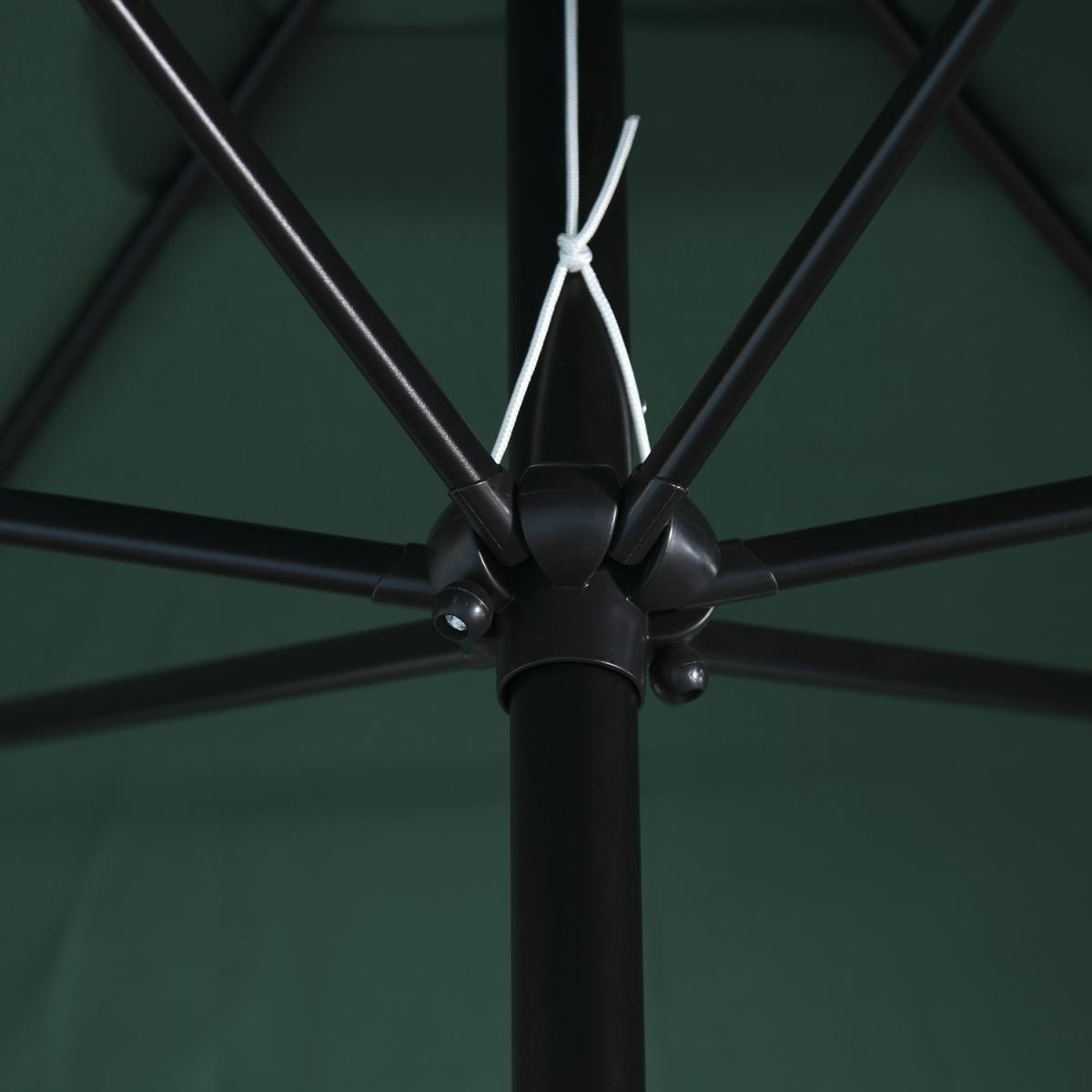 3x2m Patio Umbrella Canopy With Tilt Crank - Green – image 59