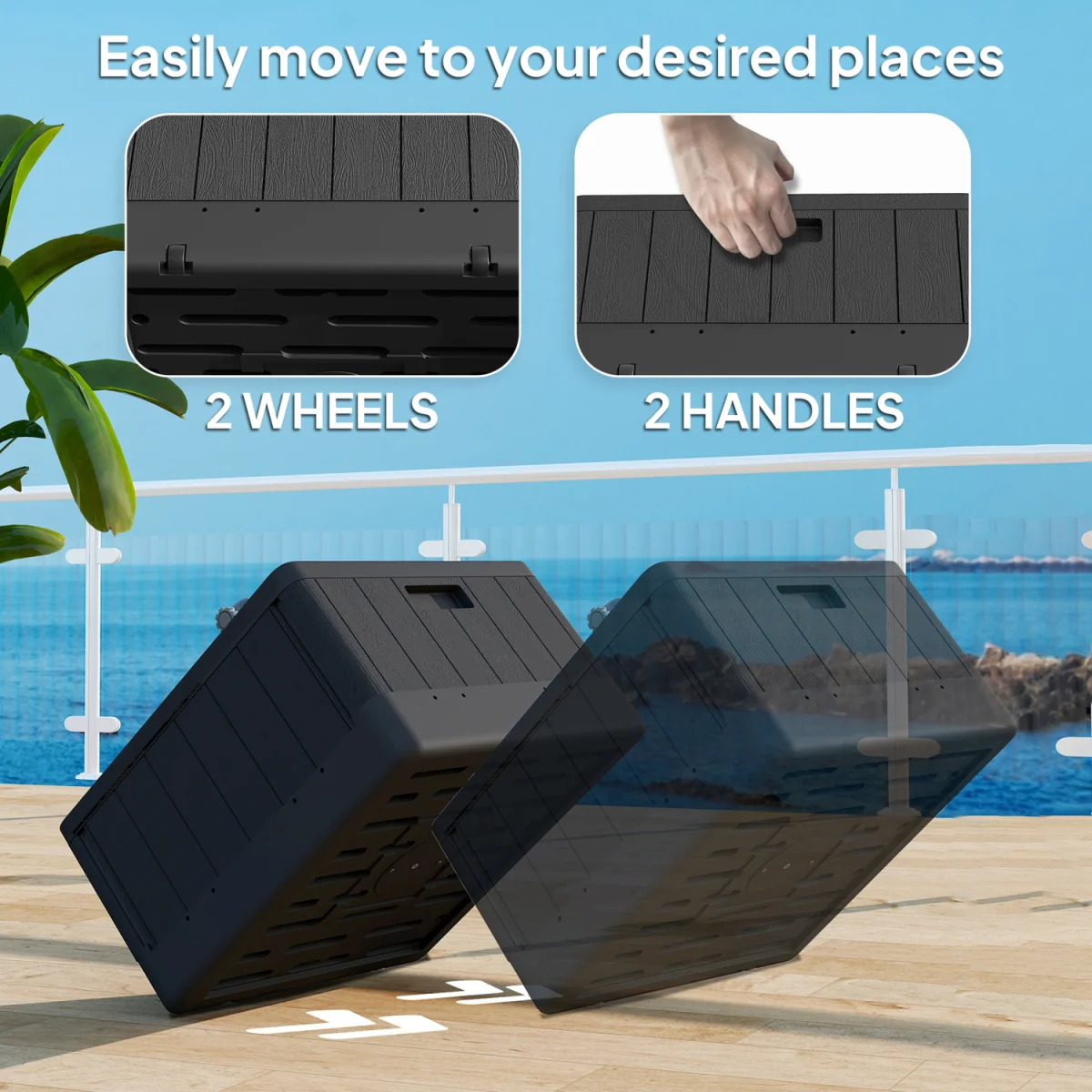 Outsunny SandWater Filled Garden Parasol Base - Black – image 6