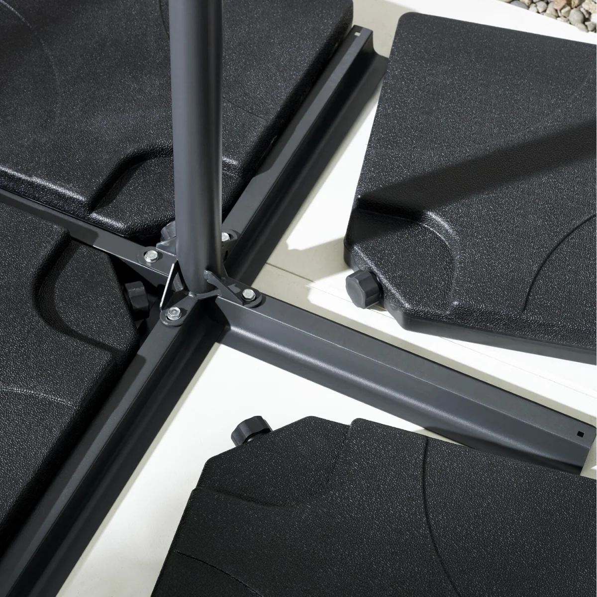 Cantilever Square Parasol Base Grey - Grey – image 3