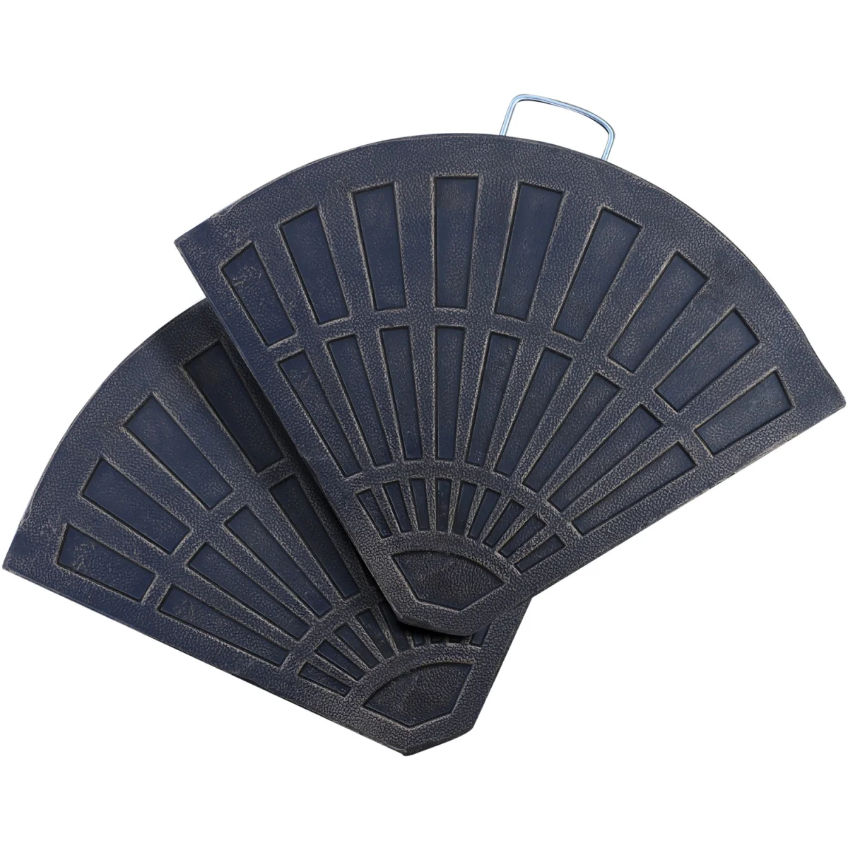 2pc Flabelliform Garden Parasol Base - Bronze – image 2