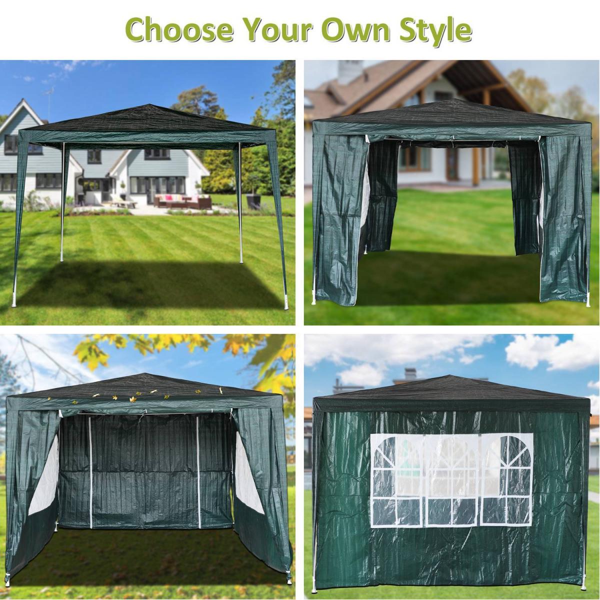 BIRCHTREE Gazebo PE 3X3M PEG01 - Green – image 2