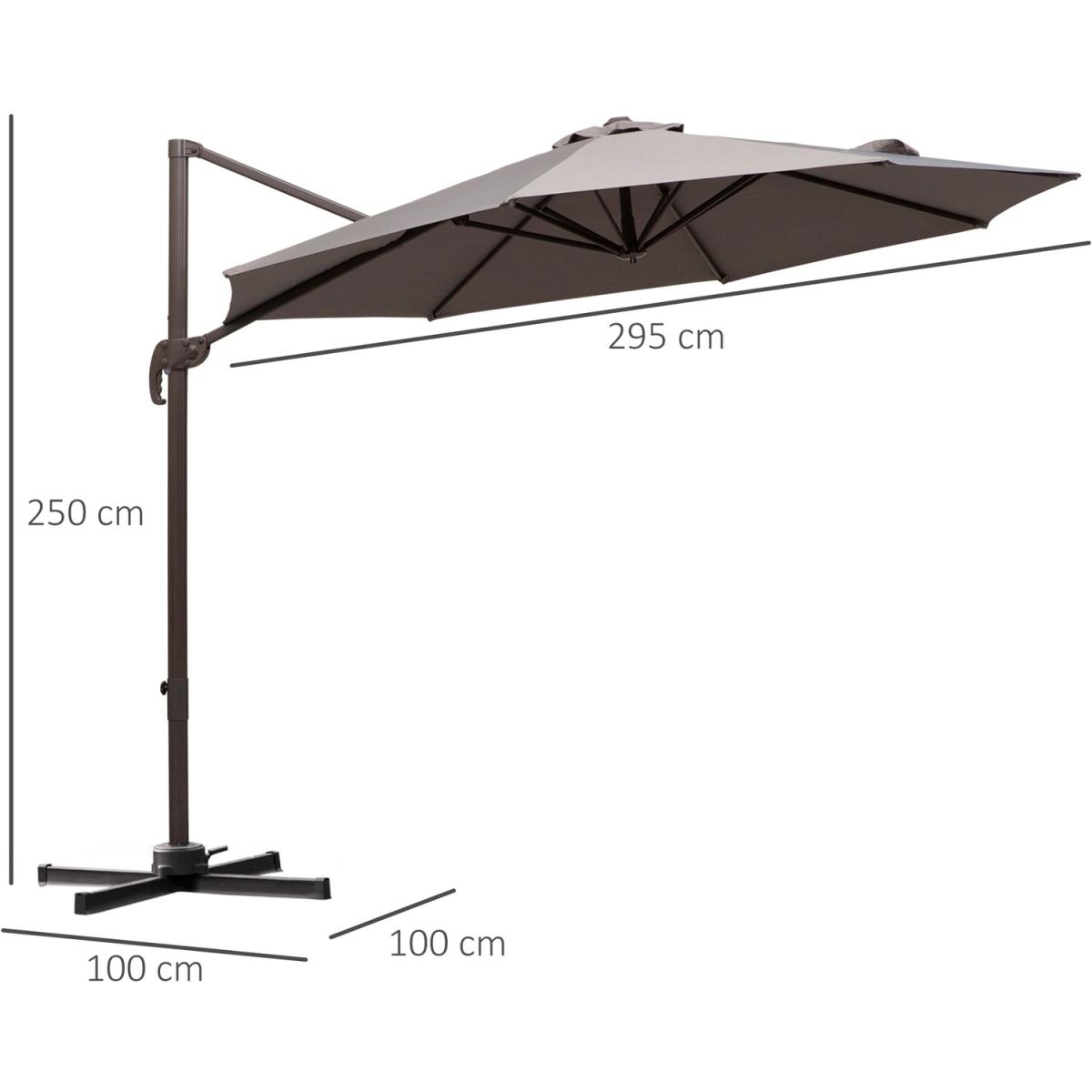 3M Roma Cantilever Hanging Parasol - Beige – image 14