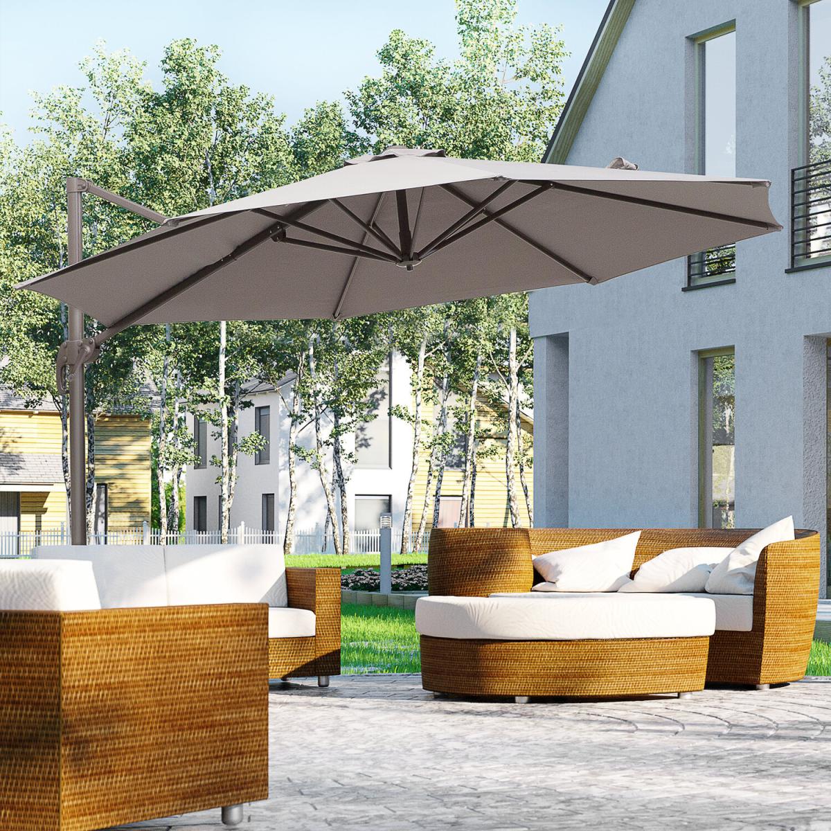 3M Roma Cantilever Hanging Parasol - Beige – image 17