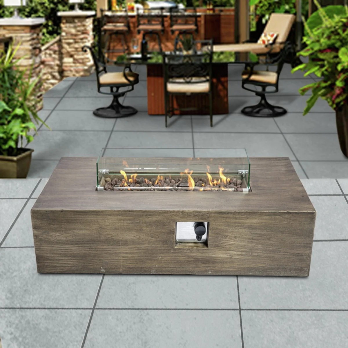 Teamson Home HF48708AA UK Gas Fire Pit With Cover – image 2