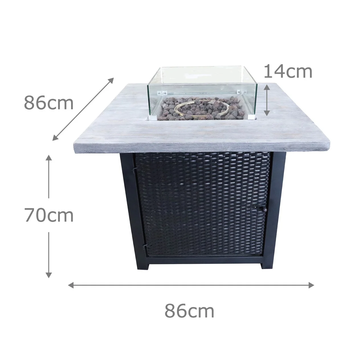 Teamson Home HF34501BA UK Gas Fire Pit With Cover – image 3