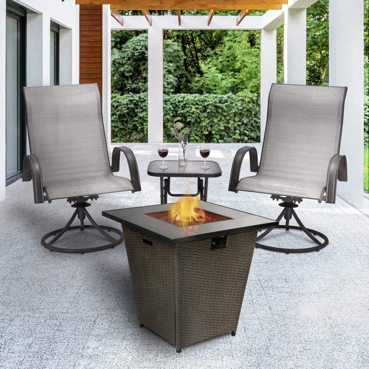 Teamson Home HF30200AA UK Gas Fire Pit With Cover – image 3