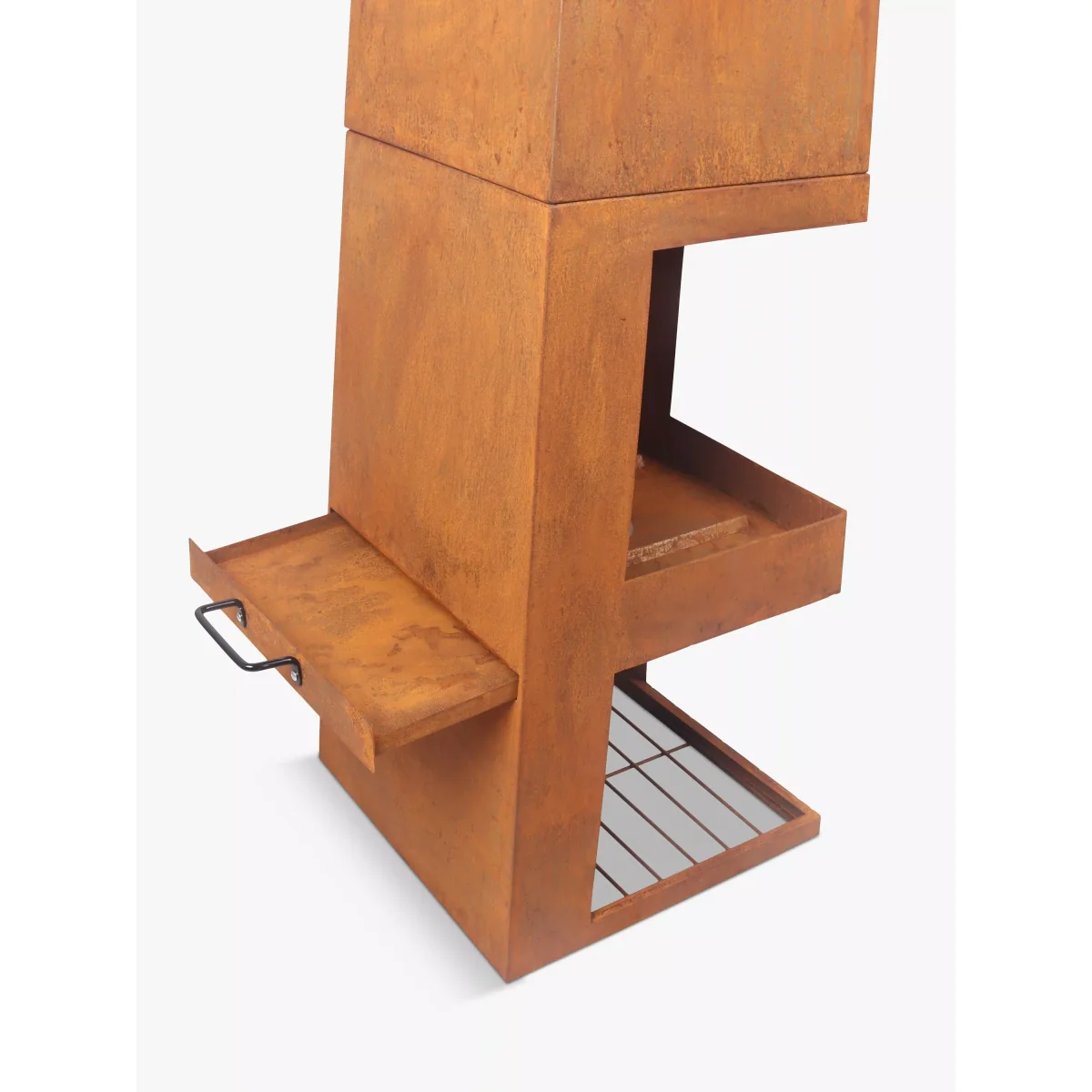 LG Outdoor Casa Mia Tempo Chiminea BBQ Firepit, Corten Steel – image 5