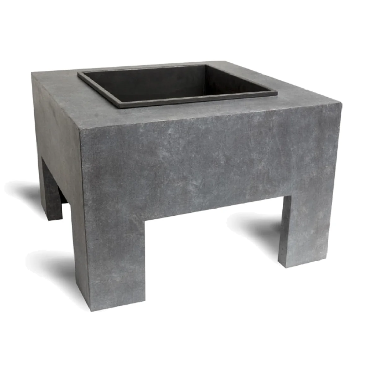 Ivyline Square Fire Pit & Square Console Cement