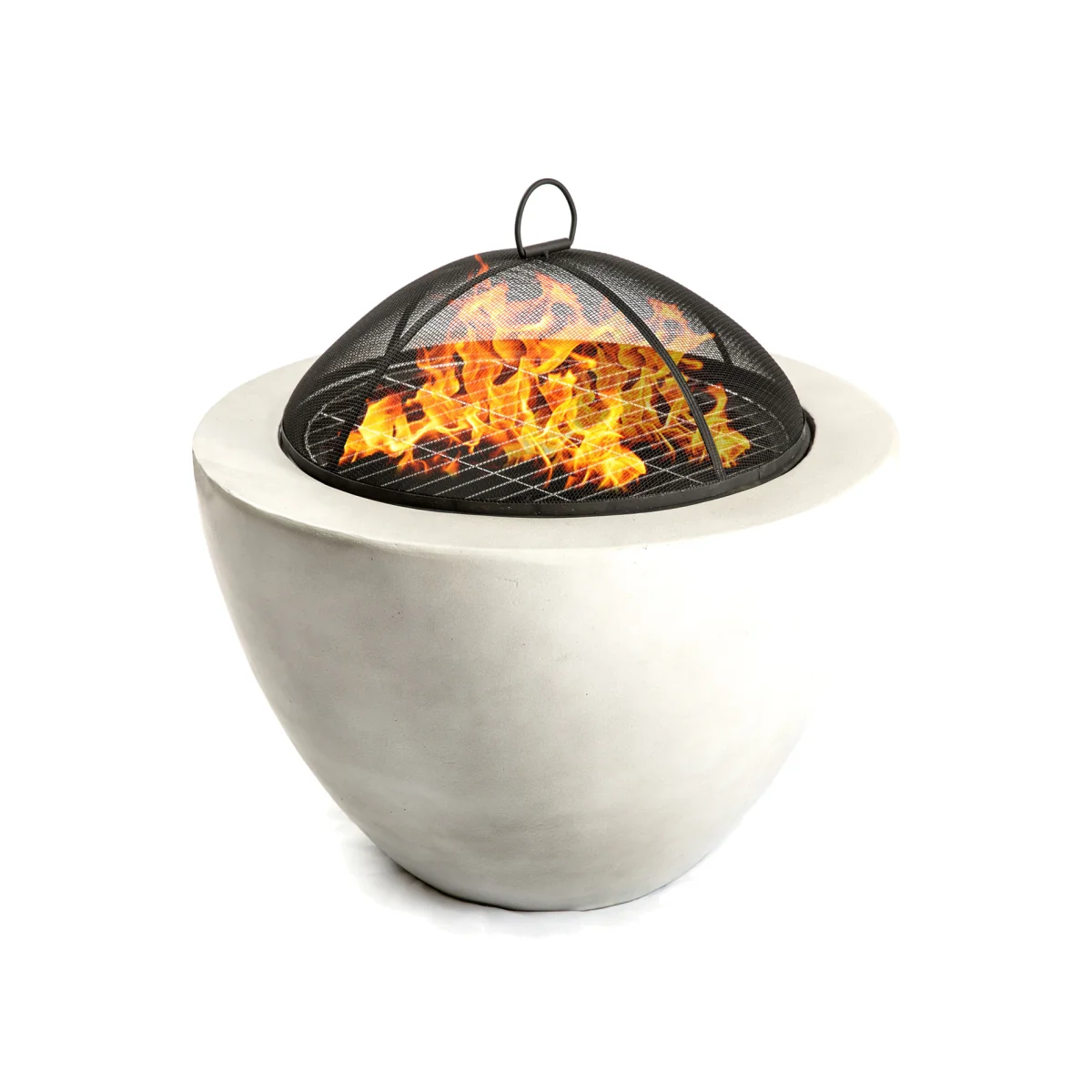 DIABLO Contemporary Garden and Patio Heater Fire Pit and BBQ - Light Grey – image 1
