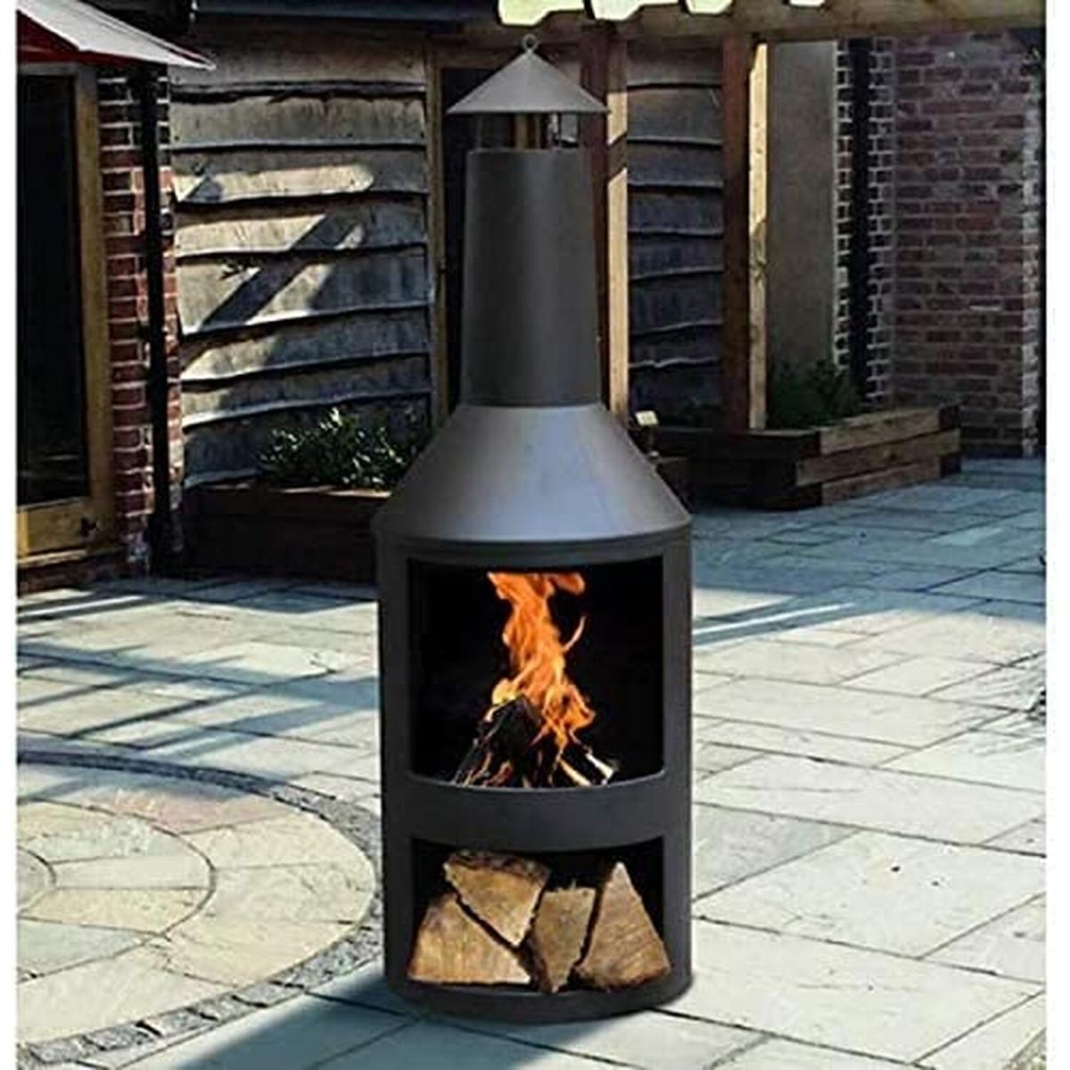 Chimenea Log Burner Fire Pit - Black – image 2