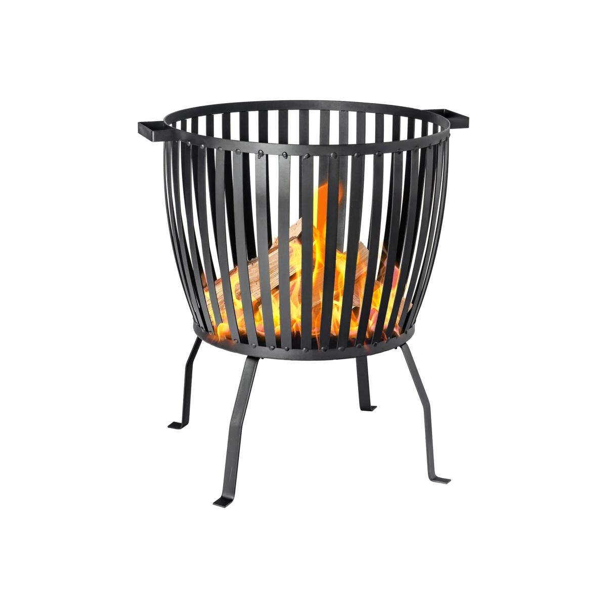 Steel Brazier Fire Basket Firepit - Black – image 1