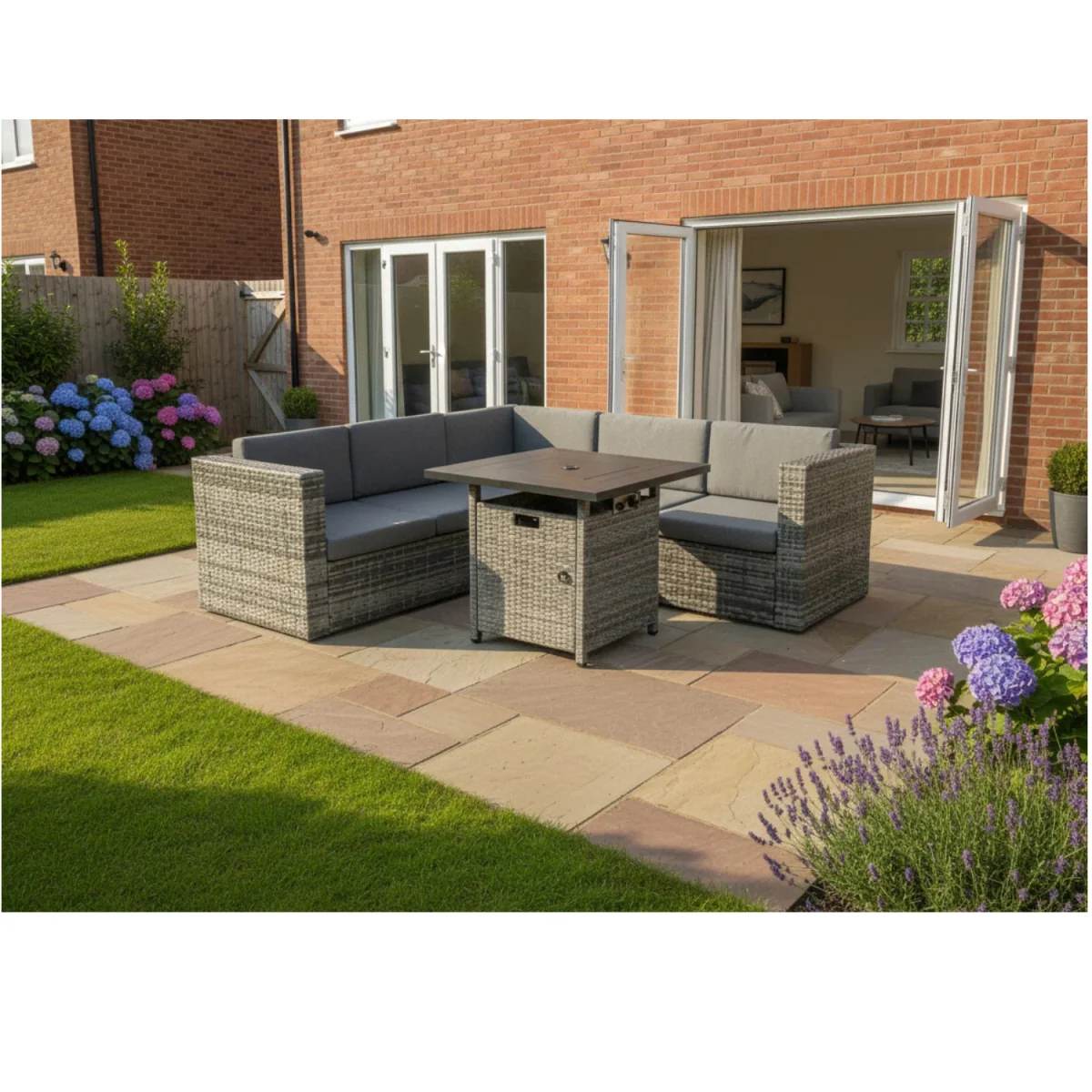 Ascot Fire Pit Garden Set Grey - Grey – image 5