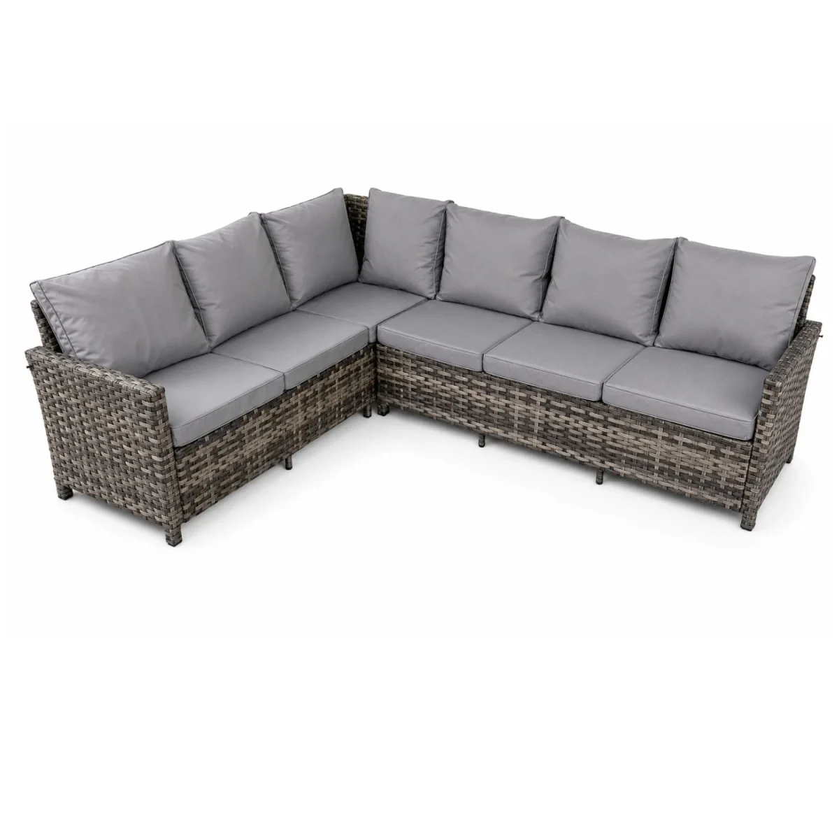 The Rosea Grey 9 Seat Corner Gas Firepit Rattan Dining Set - Grey – image 6