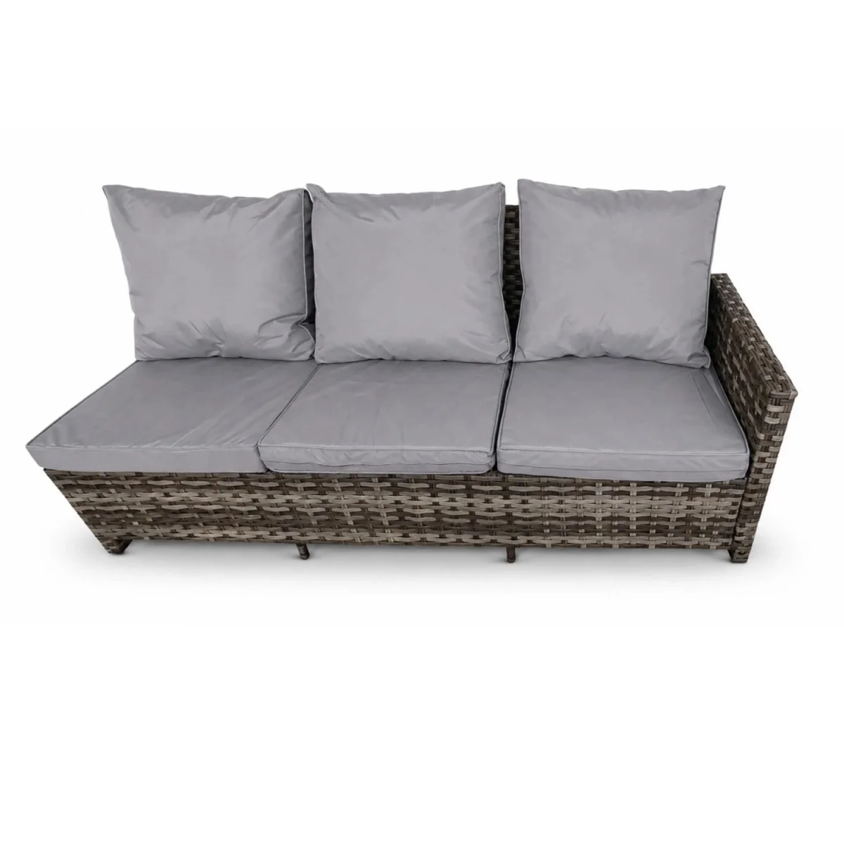 The Rosea Grey 9 Seat Corner Gas Firepit Rattan Dining Set - Grey – image 8