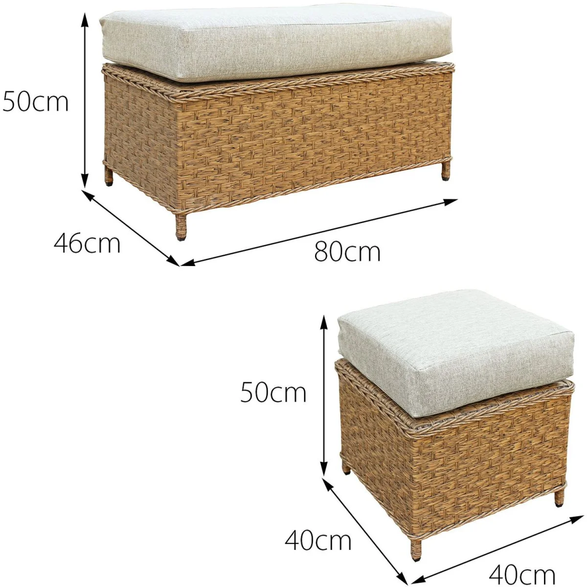 Oseasons Buxton Rattan 9 Seat Rising Firepit Corner Set in Mixed Brown with Taupe Cushions - Mixed Brown – image 7