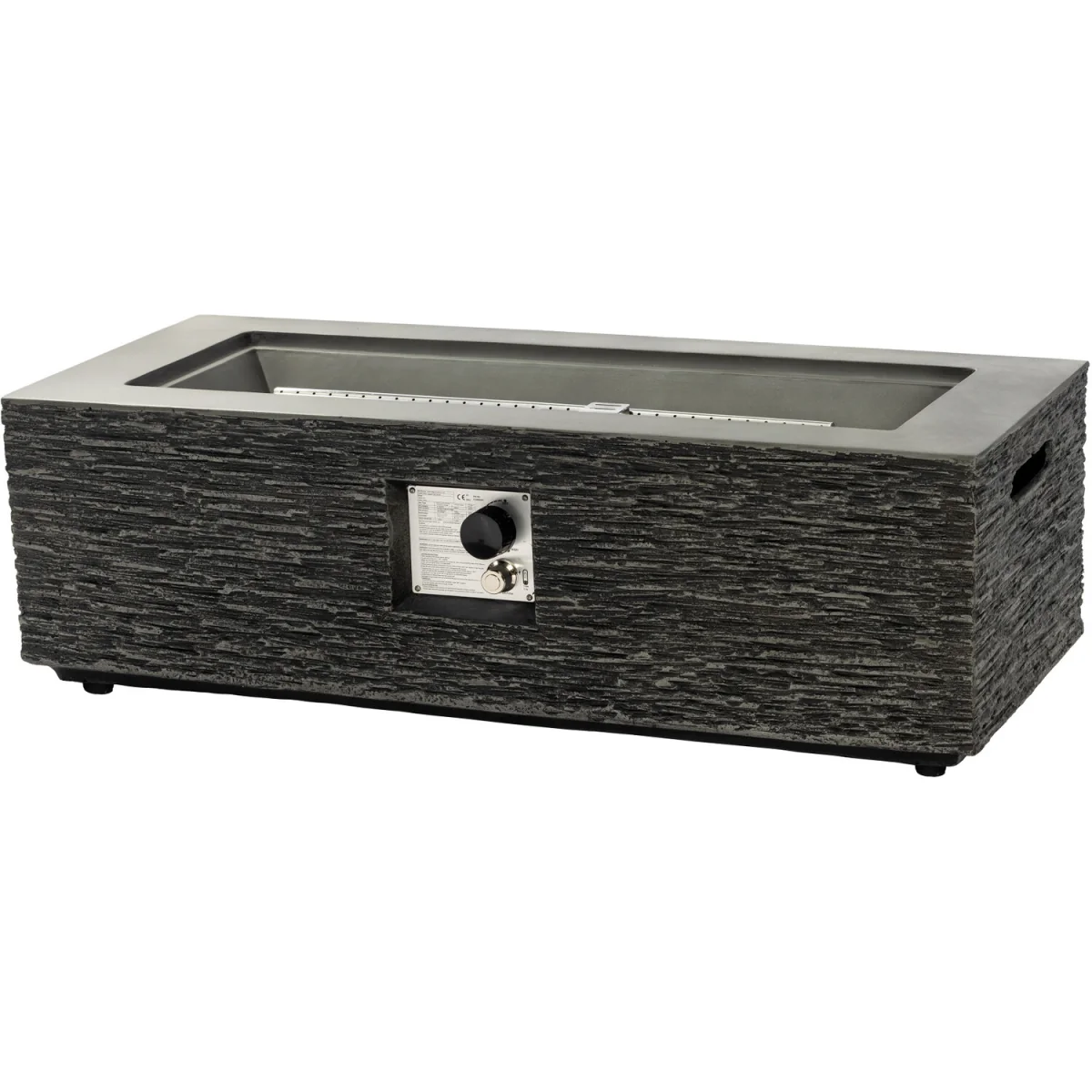 42" Rectangular Propane Gas Fire Pit Table with Cover - Grey – image 2