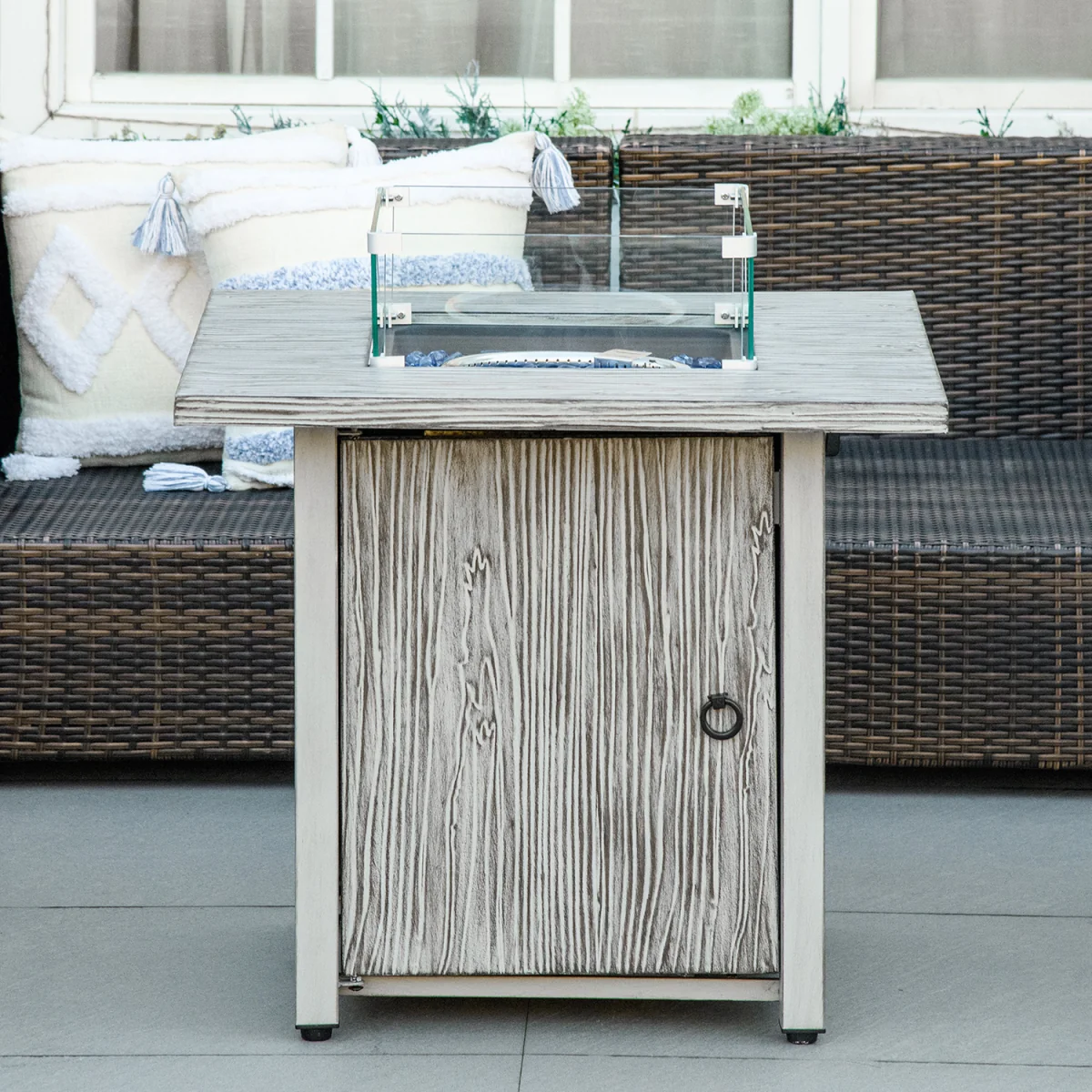 40,000 BTU Propane Gas Fire Pit Table - Grey – image 2