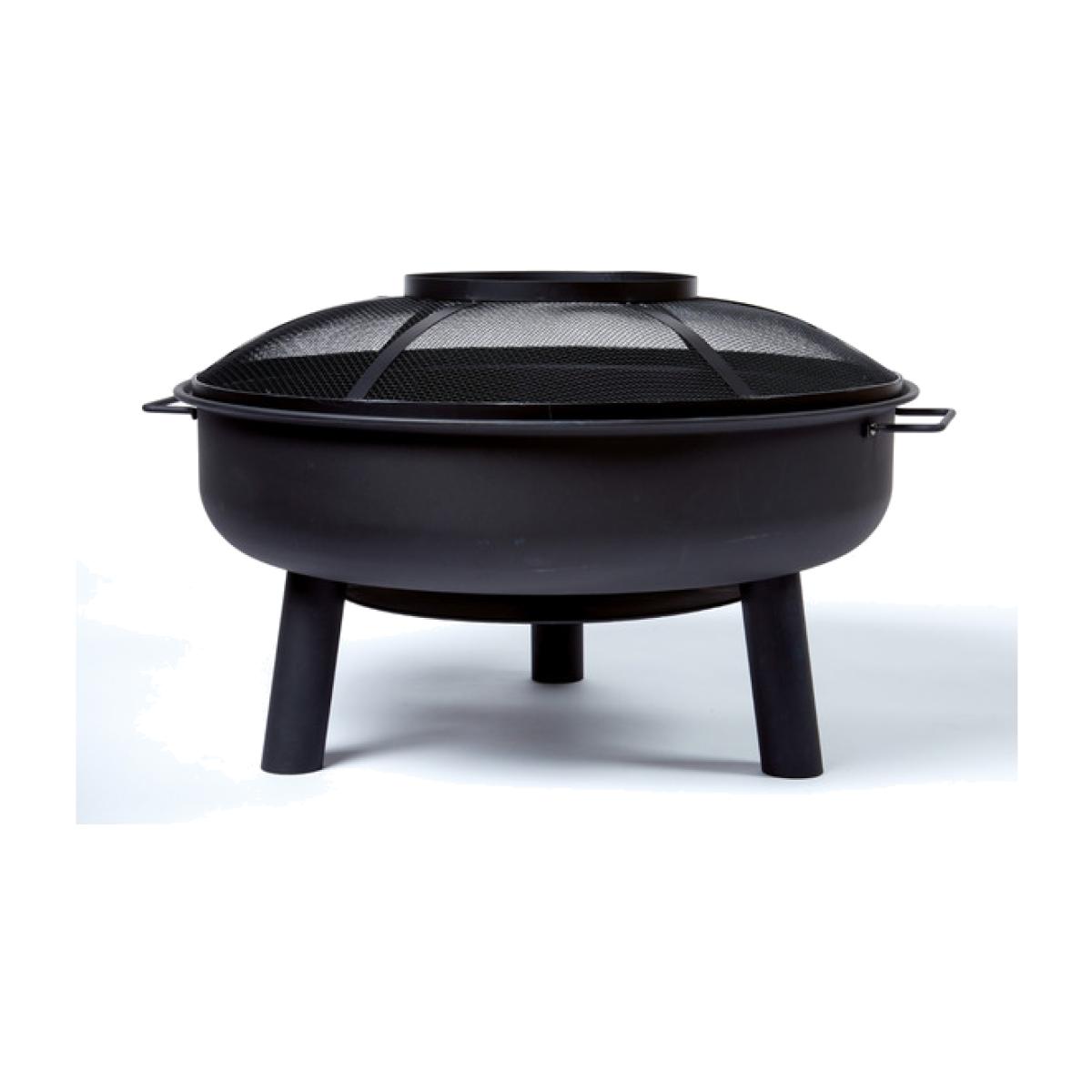 Round Bowl Fire Pit with Lid - Black