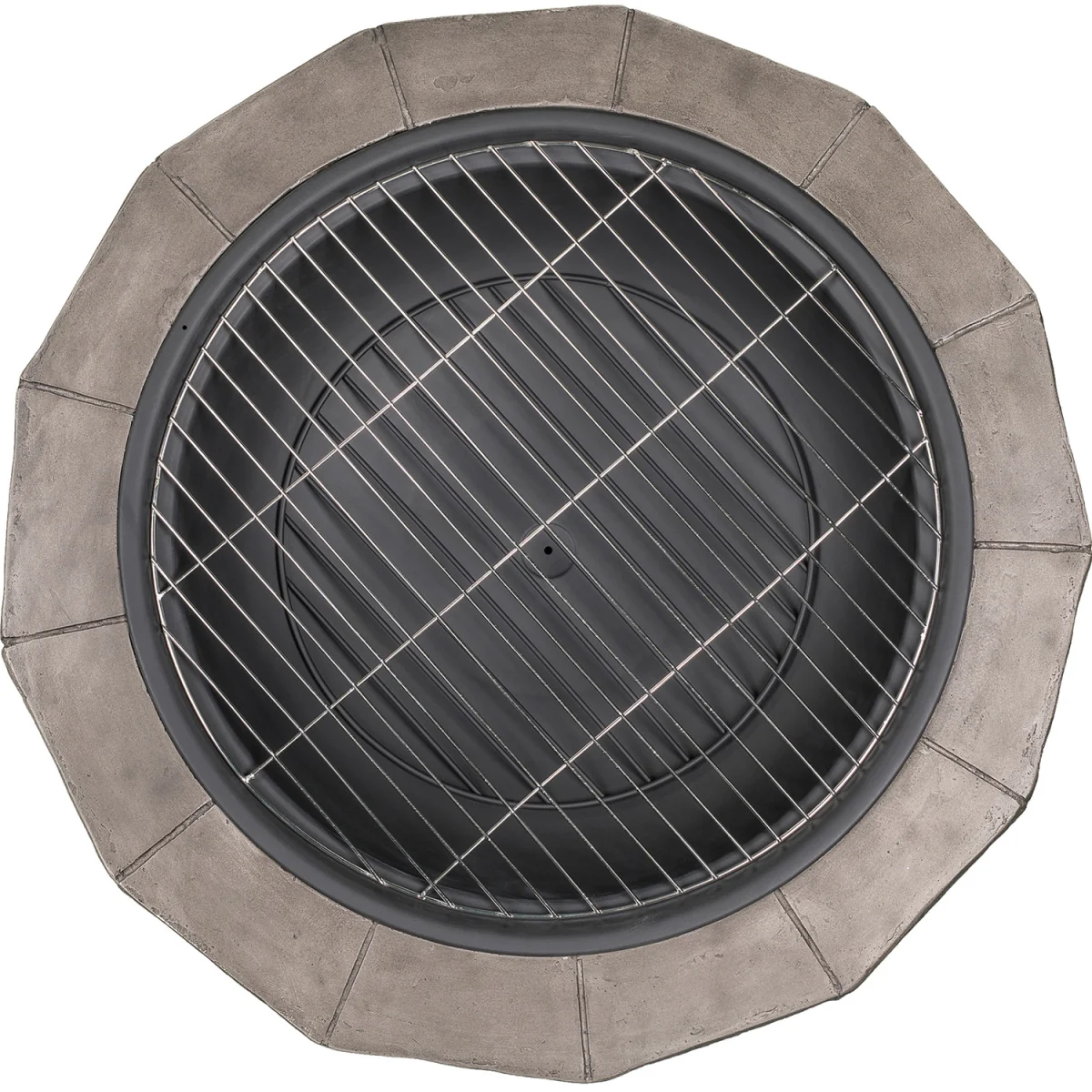RENOVATO Garden and Patio Fire Pit and BBQ with Eco Stone Finish - Grey – image 4