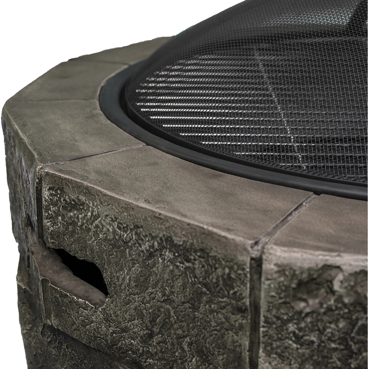 RENOVATO Garden and Patio Fire Pit and BBQ with Eco Stone Finish - Grey – image 5