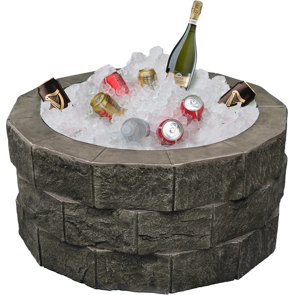 RENOVATO Garden and Patio Fire Pit and BBQ with Eco Stone Finish - Grey – image 6