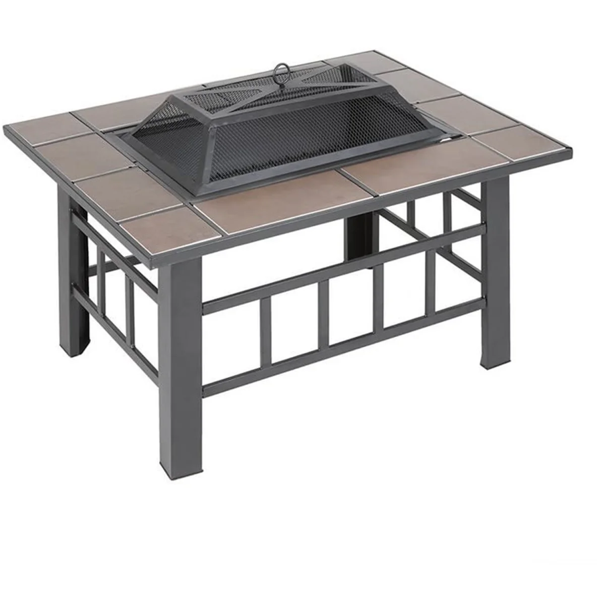 3 in 1 Fire Pit BBQ Grill Ice Cooler - Black – image 4