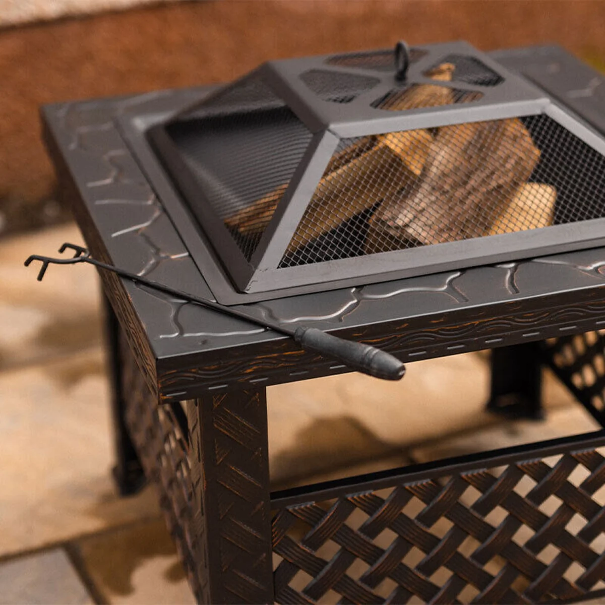 Garden Fire Pit and BBQ - Bronze