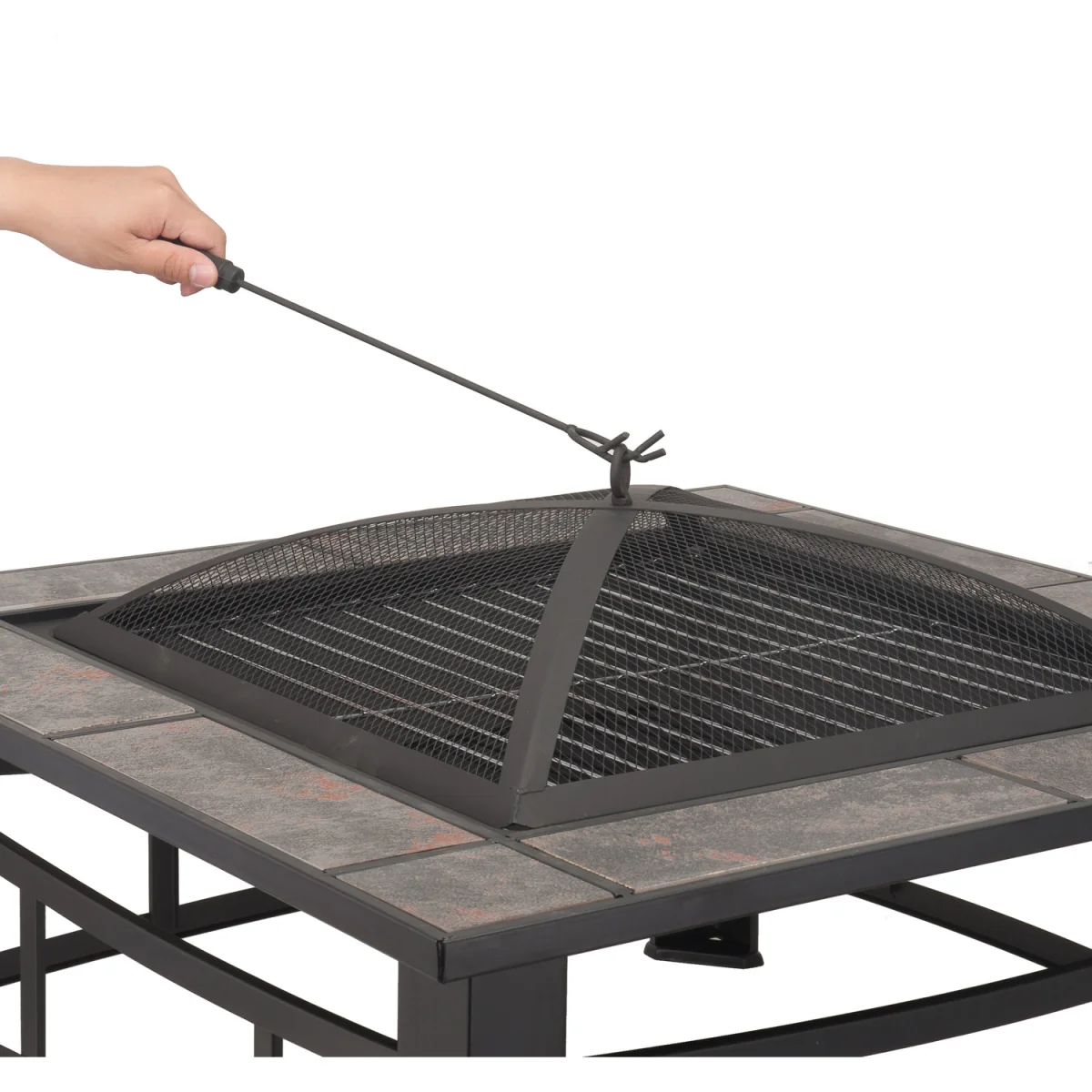 Joseph Outdoor Square Fire Pit BBQ Ice Bucket - Black – image 4