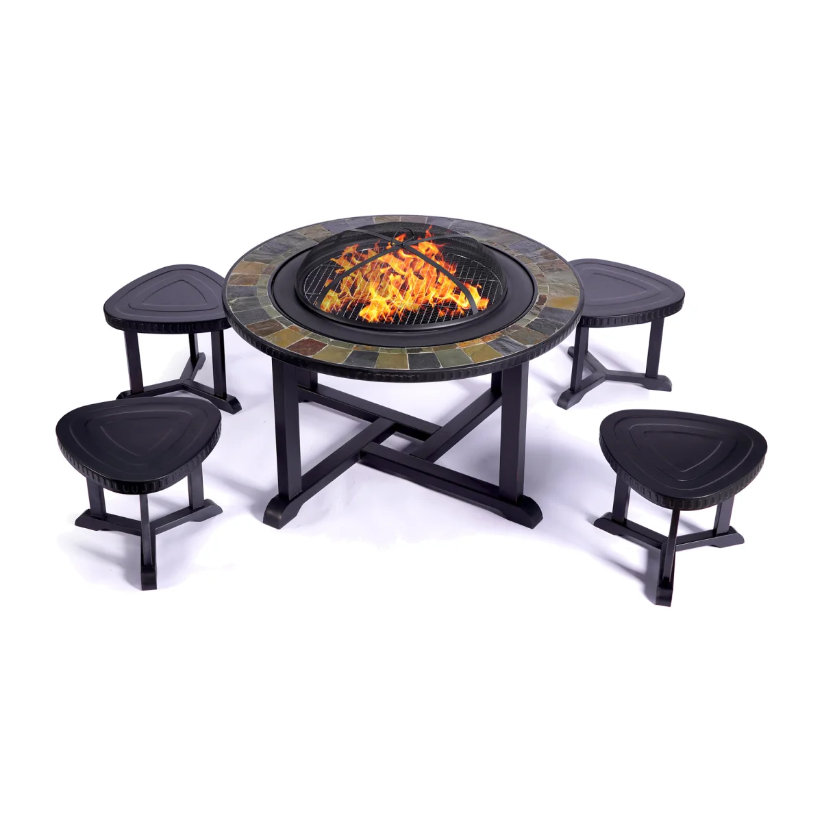 CORDOVA Garden and Patio Heater Fire Pit Table BBQ and Ice Bucket - Multi